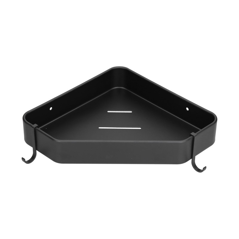 Black Corner Shower Caddy Aluminium Alloy for Bathroom Toilet Kitchen