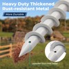 EUIJOIP 17" Stainless Steel Screw-in Ground Stakes - Extra-Long Spiral