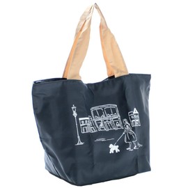 Blooming Kitamura 000487-0001-03 Eco Bag/My Bag, Townscape (Packaged), Navy, navy