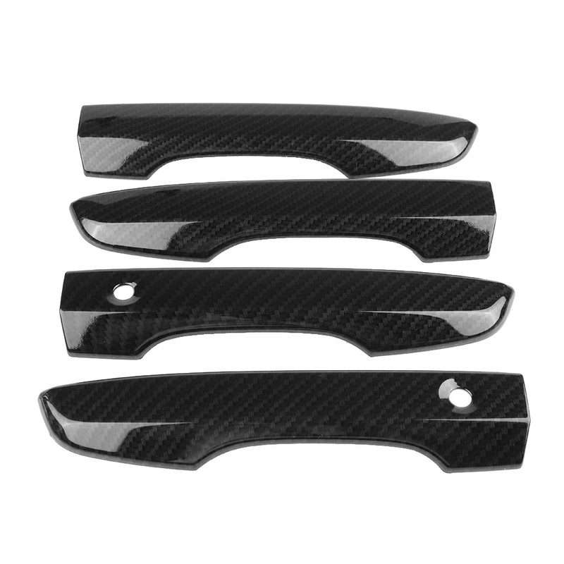 4Pcs Carbon Fiber Car Side Door Handle Frame Cover Trim