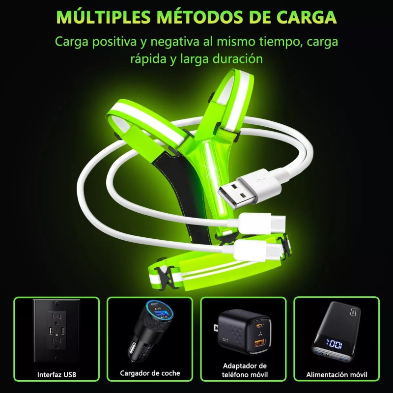 Malety Chaleco Arnés Reflectante Para Motociclismo/ciclismo/correr