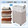 HomeHacks 75L Rolling Laundry Basket with Wheels, Collapsible & Waterproof
