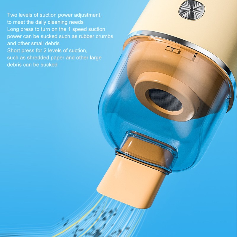 Desktop Vacuum Cleaner Two Levels Suction Low Noise 600mAH Desktop