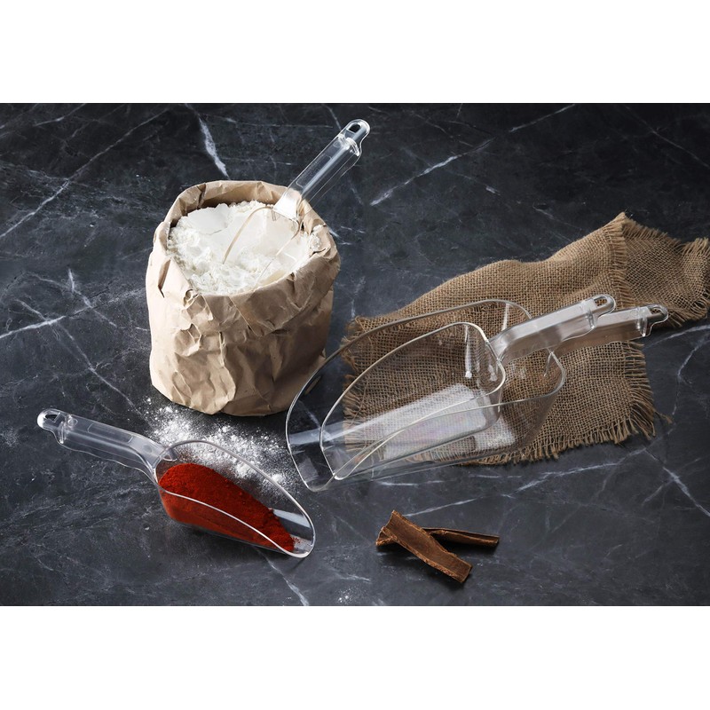 New Star Foodservice 34400 Polycarbonate Plastic Utility Ice Scoop, Clear,
