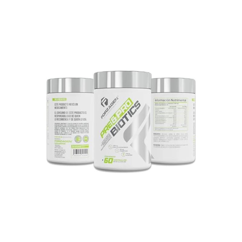 Forzagen Suplemento Alimenticio Pre Probiotics Probioticos Billones Ufc Prebióticos Inulina