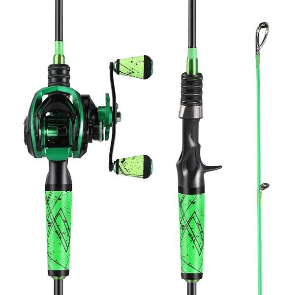 One Bass Fishing Rod and Reel Combo, Baitcasting Combo with