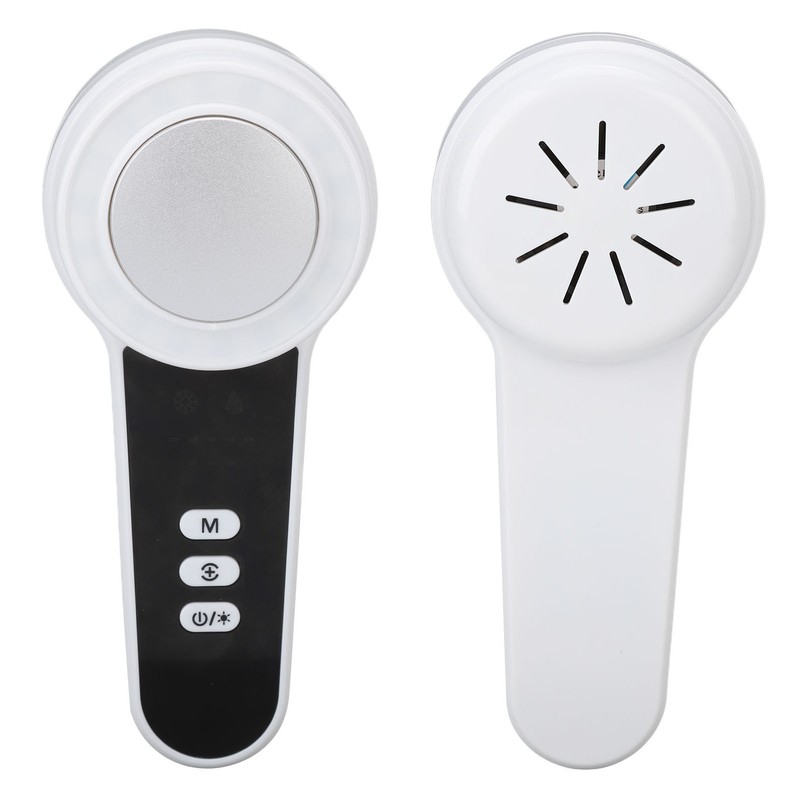Hot Cold Facial Massager LED Light Heating Cooling Vibration Adjustable