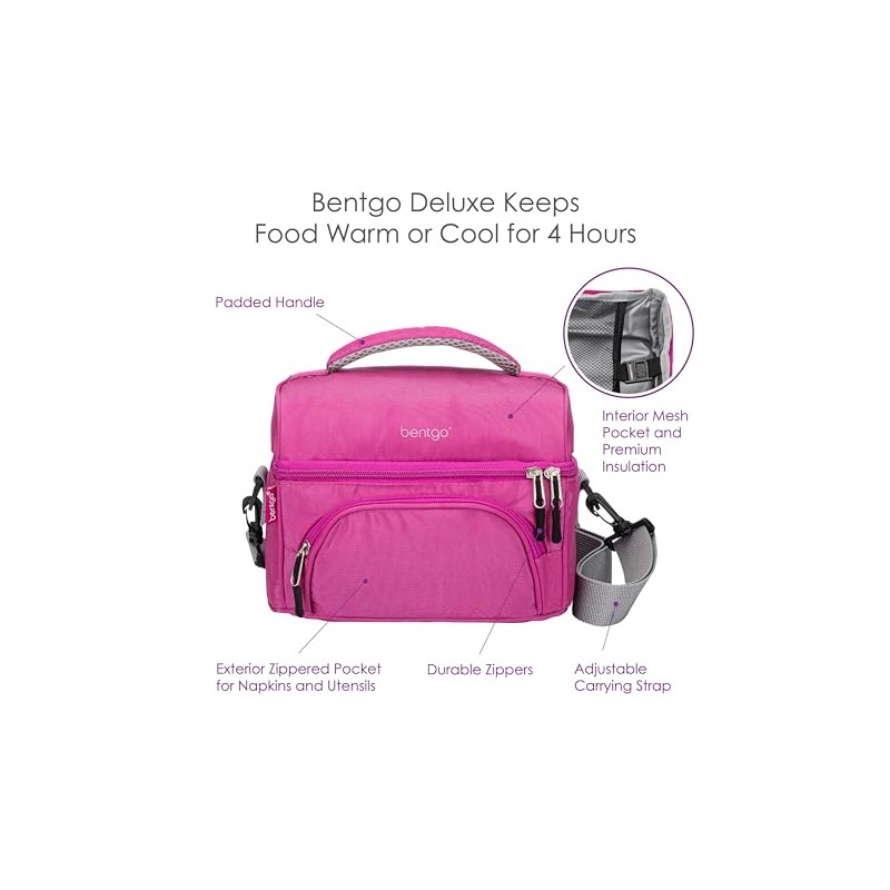 Bentgo Lunch Bag (Purple) - Insulated Lunch Tote for Work