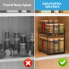 BOIVSHI 2-Tier Spice Rack, Pull Out Spice Racks Organizer for