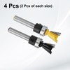 sourcing map 4pcs Dovetail Router Bits 1/4" Shank 1/2+5/8" Dia