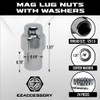 Cragar Standard Mag Lug Nut 12mmx1.5 with Center Washer Set