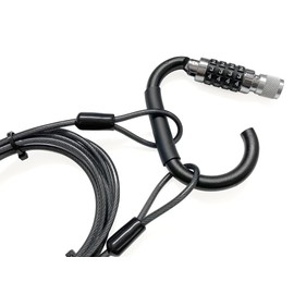 Foglia BK 36293 Myset Wide Carabiner Lock, Straight, 78.7 inches (200 cm), Bicycle Lock, Wire Lock, Dial Lock, Anti-Theft