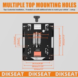 Universal Seat Suspension Kit Low Profile Heavy-Duty Suspension for Zero Turn Lawn Mower Tractor, Skid Steer, Forklift, Compatible with Most Zero Turn Mower