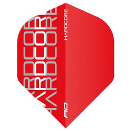 RED DRAGON Hardcore XT White Triple Darts Flights - 4 Sets Per Pack (12 Flights in Total)