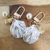 조개 진주 모양 열쇠고리 기념품 선물 (WF0364E) Shell Pearl Shaped Keychain Souvenir Gift (WF0364E)
