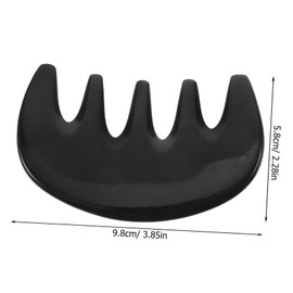 Mikinona Black Wide Tooth Horn Comb Hair Brush for Relaxation Scalp Treatment Increases Circulation Improves Sleep Suitable for Hair