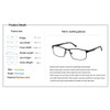 EYECEDAR Amcedar 5 stuks Lesebrille Herren Rechteck Rahmen Metall Grau