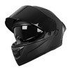 Crown Racing Modular Motorcycle Helmet with Flip-Up Design, Matte Black,