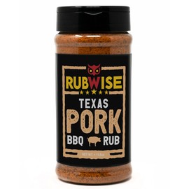 RubWise Pork Rub, Texas Style BBQ Seasoning for Smoking & Grilling Meat, Dry Spice Blend for Prime Rib, Tenderloin, Pork Butt & More, No MSG, 11.5oz