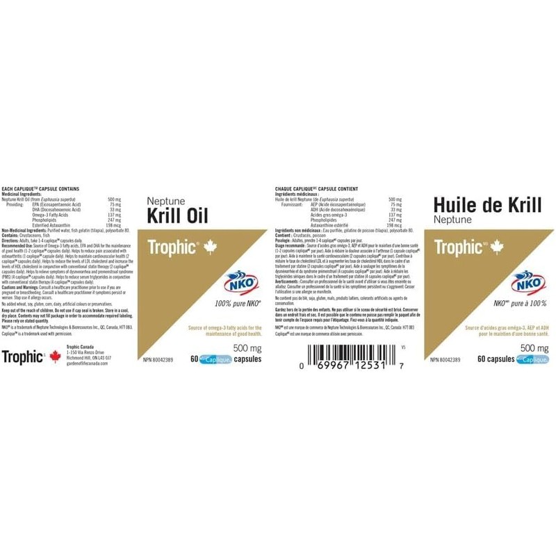 Trophic Trophic Krill Oil (Neptune), 90 Count