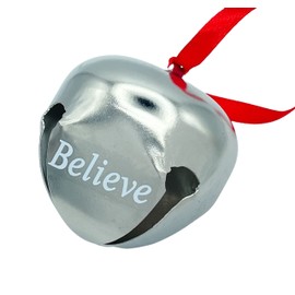 Believe Bell Christmas Tree Hanging Ornaments Sleigh Bells