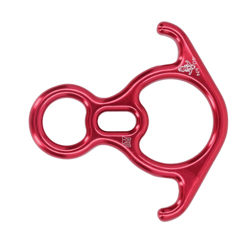 Descender Gear Aluminium Alloy 40KN Pulling Force Ox Horn Shaped