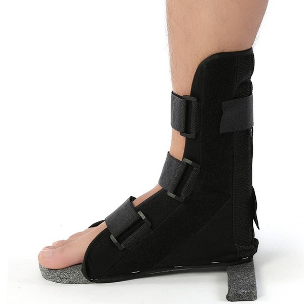 Ankle Leg Strap Support Foot Orthotic Corrector Plantar Splint Attachment Protection Ankle for Relief from Pain and Restoration Sprain (L)
