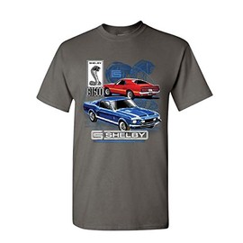 Ford Mustang Shelby GT500 T-Shirt American Classic Shelby Cobra Mens Tee Shirt Charcoal Small