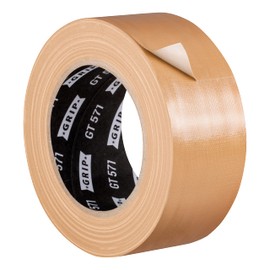 GRIP Eventbasics Fabric Tape, Light Brown, 50 mm x 25 m, Coloured Gaffa Tape GT 571, Very High Adhesion, Professional Fabric Tape for Marking, Crafts, Attaching, Repairing and much more
