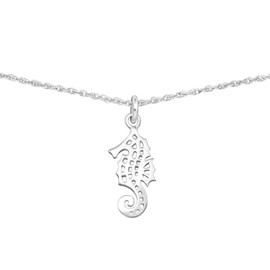 Laimons Girls' Children's Necklace Children's Jewellery Seahorse Shiny Sterling Silver 925, Silver
