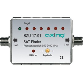 Axing SZU 17-01 Satellite Finder Sat-meter with LED and Beep - Silver