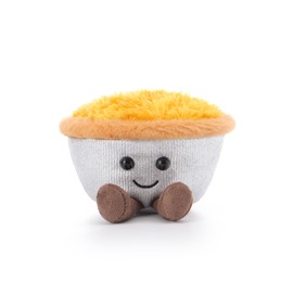 Apricot Lamb Delicious Egg Tart Plushies Stuffed Animals for Kids, Soft Cute Plush Toys for Baby Girl and Boy, Fluffy Yellow Food 2.5 Inches