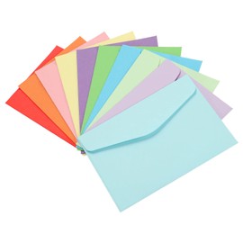 PATIKIL Mini Envelopes, 100 Pack Paper Blank Small Items Storage Business Card Holder for Greeting Note Party, Multicolor