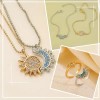 6 Piezas Collar Pulsera Anillo Sol Y Luna Joyería Pareja