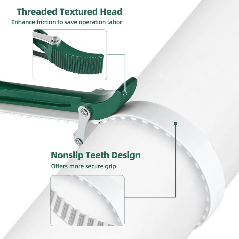 Sanbege 15" Belt Strap Wrench with Adjustable 36" Steel Wire