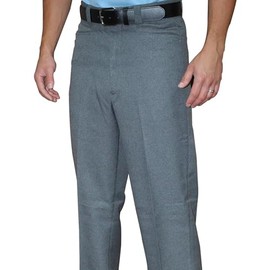 Smitty BBS-378 Flat Front Base Pants Western Cut Pockets Heather Gray Baseball Softball Umpire (38)