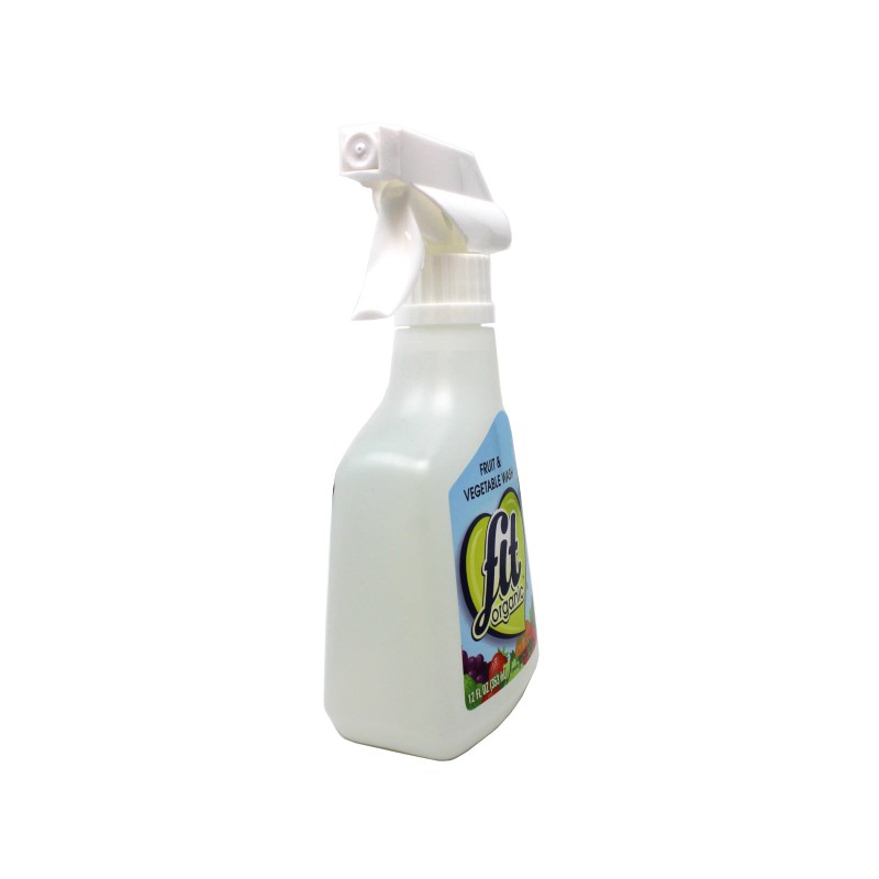 FIT Organic Fruit and Vegetable Wash Spray Bottle White, Clear,