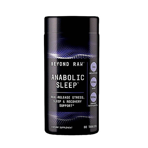 BEYOND RAW Anabolic Sleep | Duel-Release Stress, Sleep, & Recovery Support | 60 Tablets