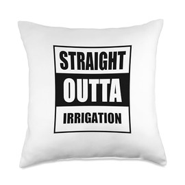 Straight Outta Irrigation Get Well Soon Recovery Throw Pillow
