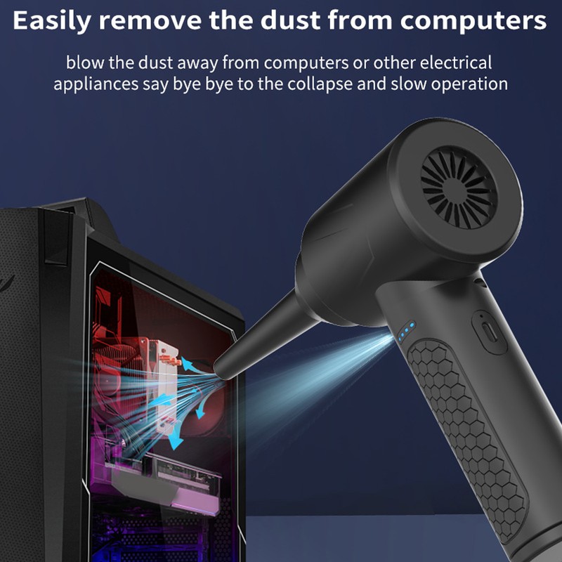 Electric Air Duster Multifunctional 3 Speed Adjustable 6000mAh 55000RPM Cordless