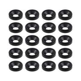 Dahszhi M3 20Pcs Finishing Countersunk Washers, Anodized Aluminum Alloy, Head Washers Gaskets Cup Shim,Black