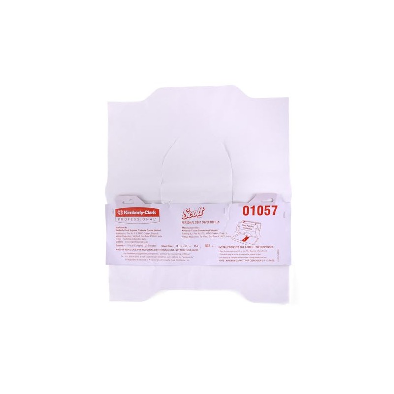 KIMBERLY-CLARK PROFESSIONAL SCOTT Personal Seats Sanitary Toilet Seat Covers, 125/Pack
