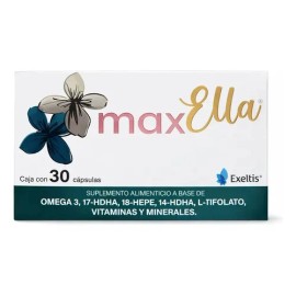 Maxella Suplemento Alimenticio Omega 3 Y Metilfolato 30 Caps Sin Sabor