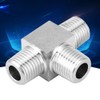 Stainless Steel Pipe Connector 3 Way BSPT Male Thread Hose