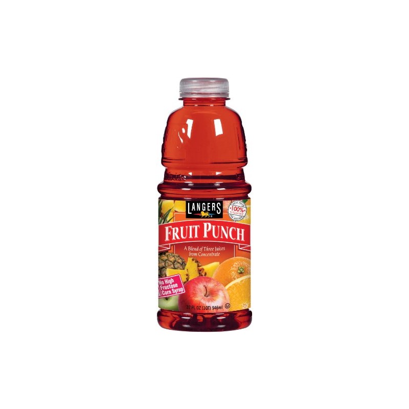 Langers Fruit Punch, 32 Fl Oz (Pack of 12)