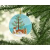 Caroline's Treasures Weasel Christmas Ceramic Christmas Ornament Multi Color, 3
