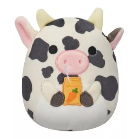 Squishmallows 2025 Easter Squad B 8" Colin the Cow with Carrot Juice Plush Doll