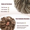 2 Piezas Chongos Postizos de Cabello, Moños de Pelo Rizado