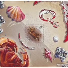 Salomoninseln miniature sheet 155 (complete. issue.) unmounted mint/never hinged ** MNH 2013 crabs (Stamps for collectors) Water animals