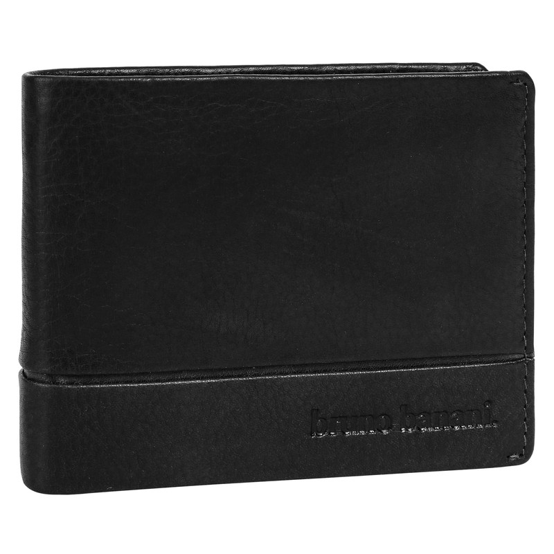 Bruno Banani Genuine Leather Men's Wallet - 022003, black, rfid